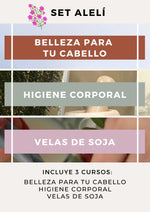 Cargar imagen en el visor de la galería, Set 3 cursos Alelí: Belleza para tu Cabello, Higiene Corporal y Velas de Soja
